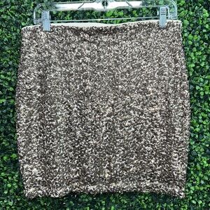 Decree Gold Sequin Skirt